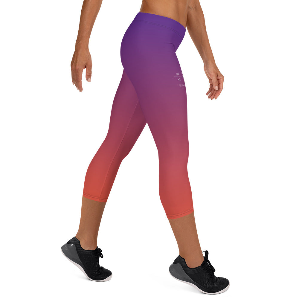 Peach Delight FLAKOUT Sport Women's Capri Leggings - FLAKOUT