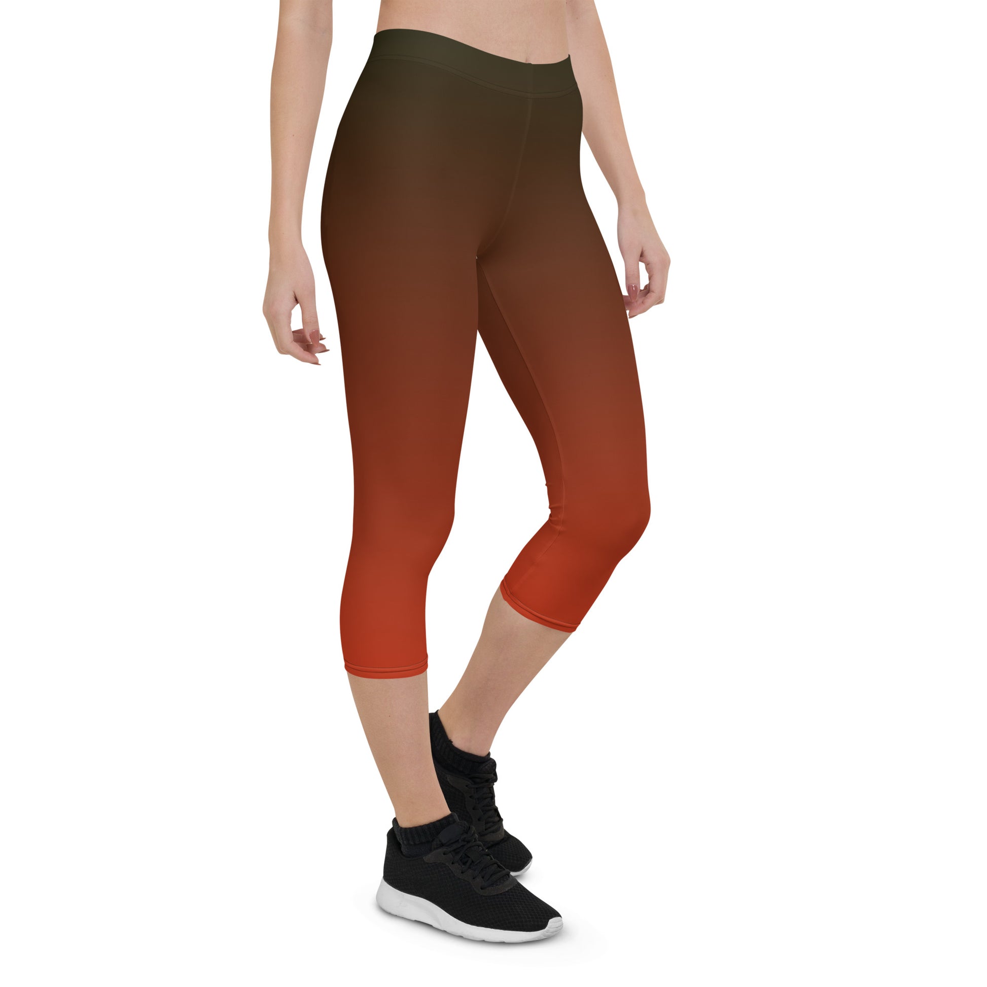 Sangria Noir Women's Capri Leggings - FLAKOUT