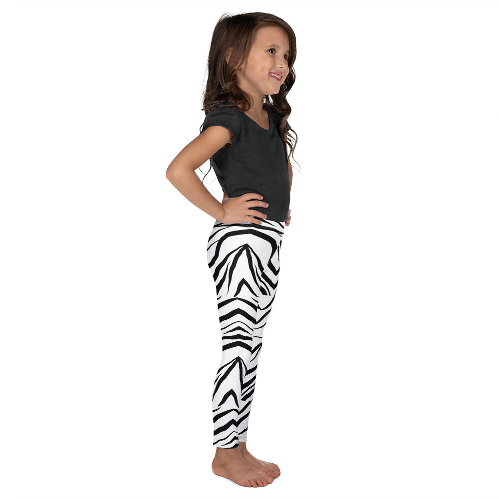 Striped Zebra Vibrance Girl's Leggings - FLAKOUT