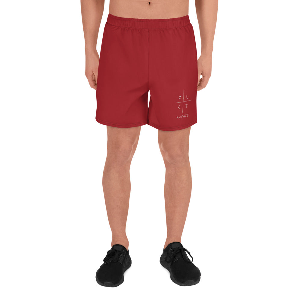 FLAKOUT Sport Firebrick Men's Recycled Athletic Shorts - FLAKOUT