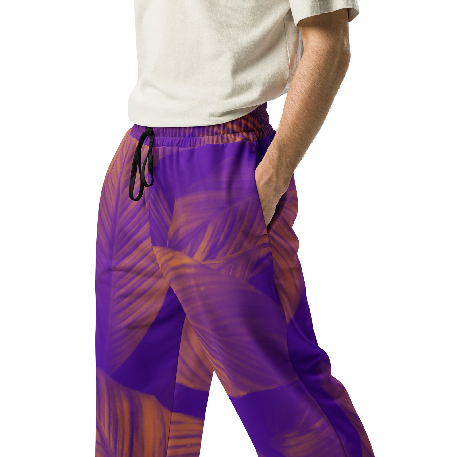 Sabre Violet Unisex Wide-leg Recycled Joggers - FLAKOUT