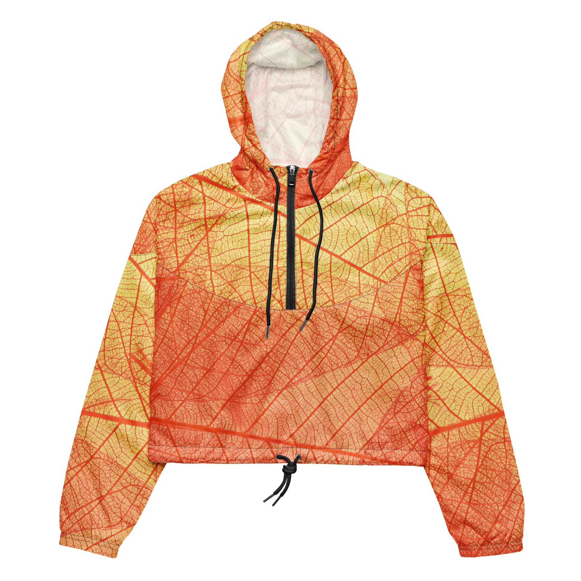 Vermilion Wisps Women’s Cropped Windbreaker - FLAKOUT