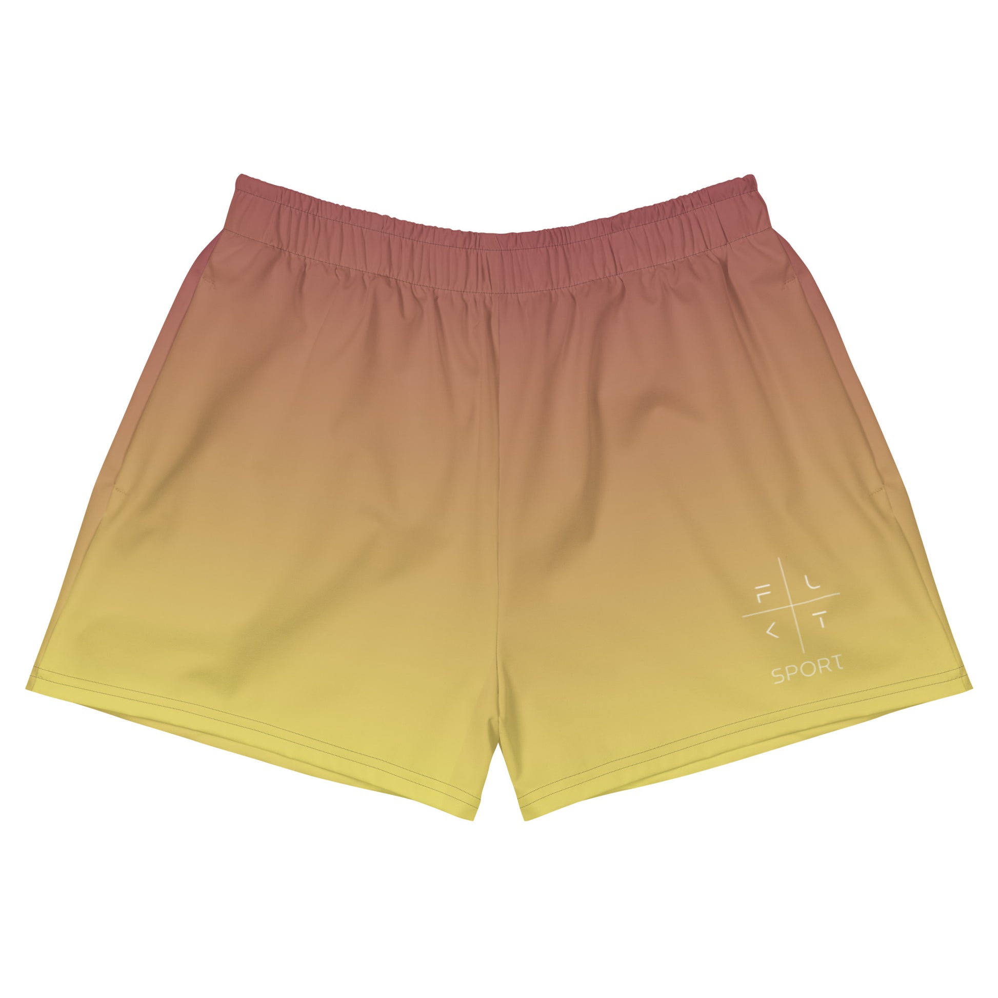 FLAKOUT Sport Golden Raspberry Women’s Recycled Athletic Shorts - FLAKOUT