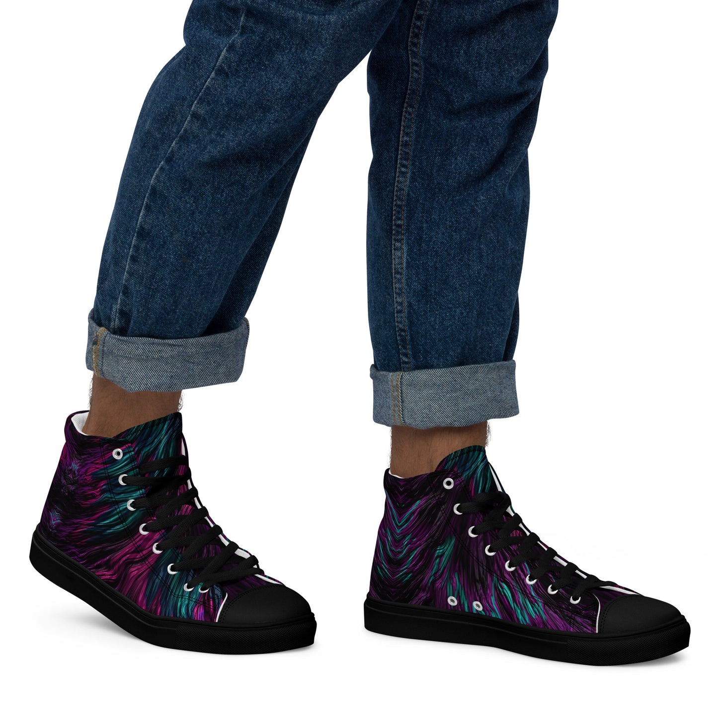 Harmony Fusion Men’s High Top Canvas Shoes - FLAKOUT