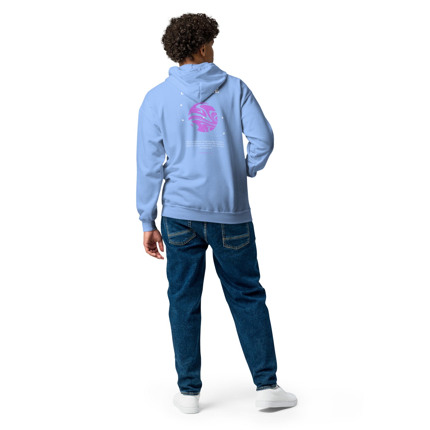 Nebuluxe Brilliance Heavy Harmony Fusion Zip Hoodie - Carolina Blue - FLAKOUT