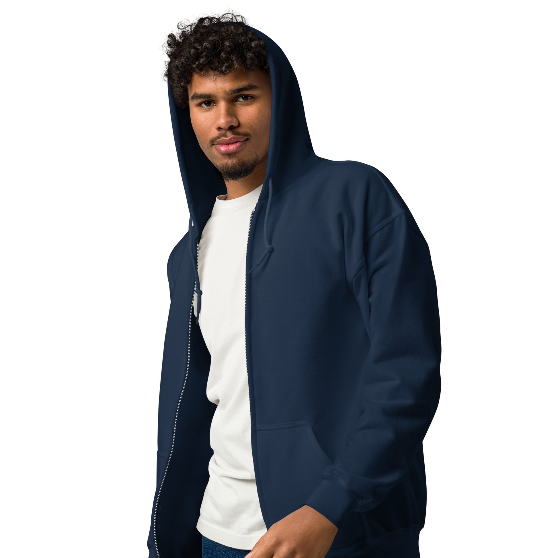 Echoes Of Dejavu Heavy Harmony Fusion Zip Hoodie - Navy - FLAKOUT