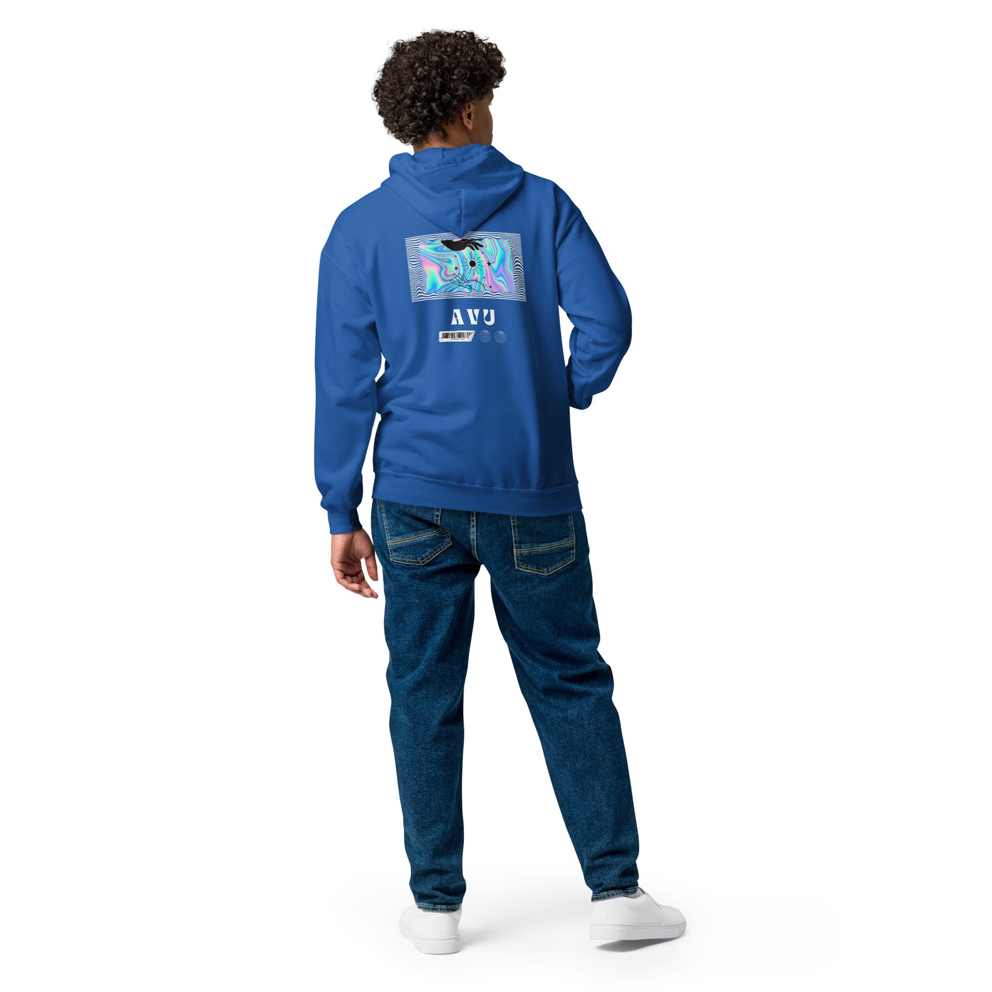 Echoes Of Dejavu Heavy Harmony Fusion Zip Hoodie - Royal - FLAKOUT