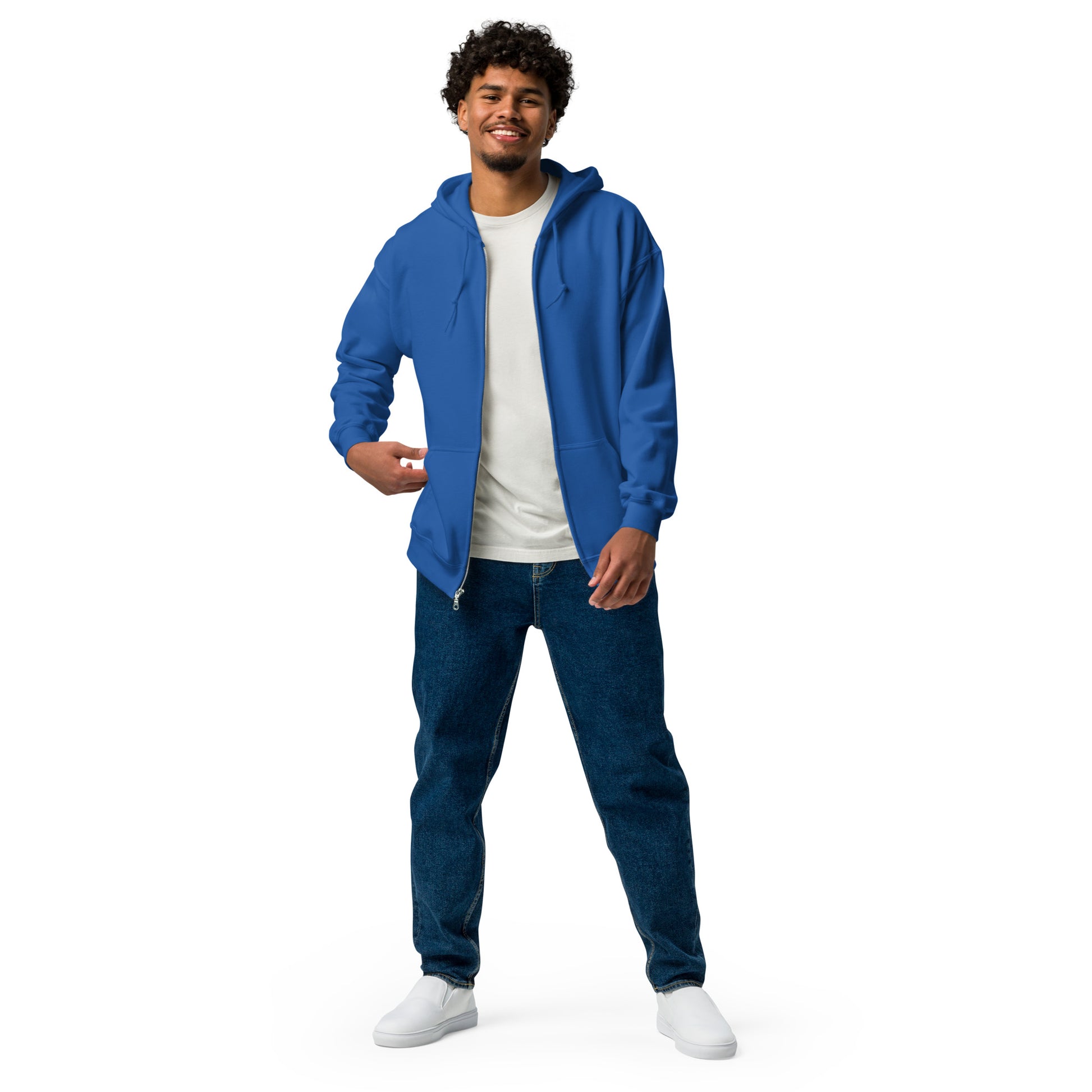 Echoes Of Dejavu Heavy Harmony Fusion Zip Hoodie - Royal - FLAKOUT