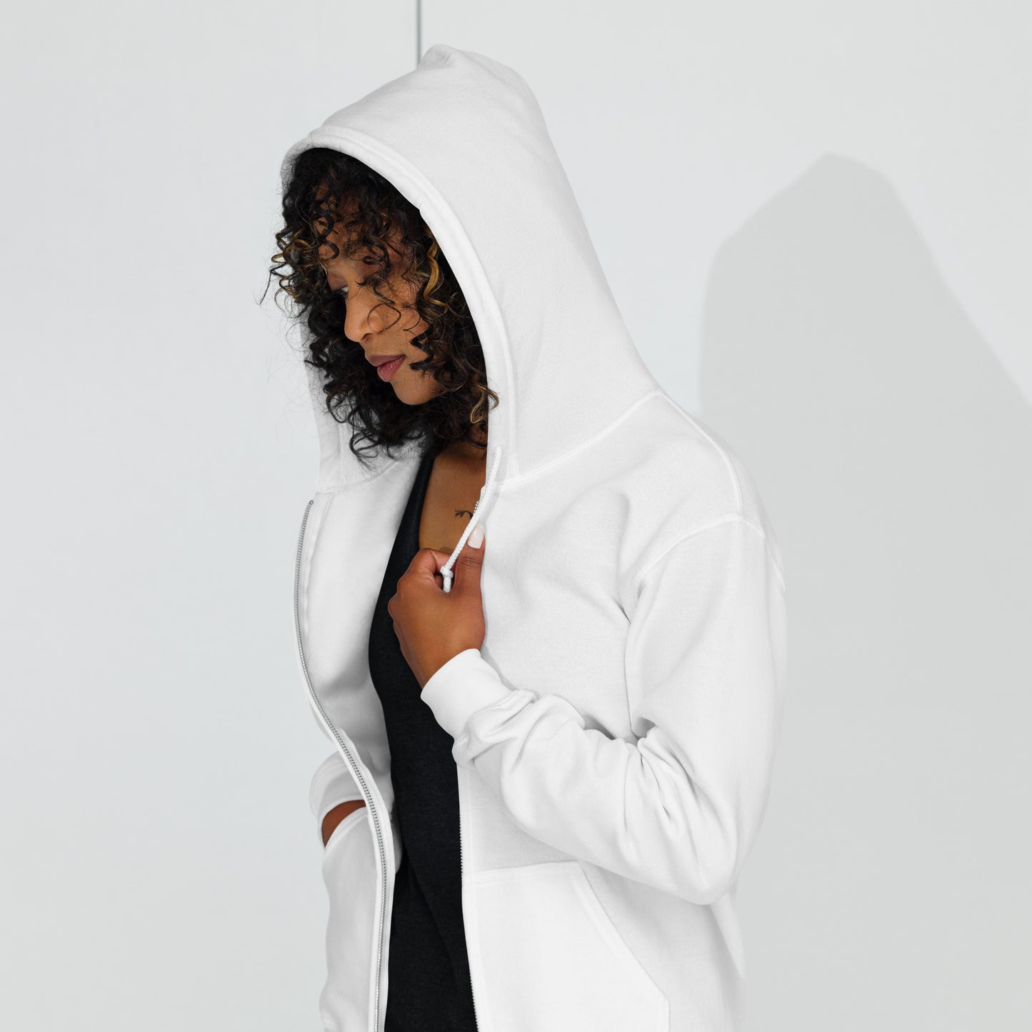 Sweet Talker Kiss Me Heavy Harmony Fusion Zip Hoodie - White - FLAKOUT