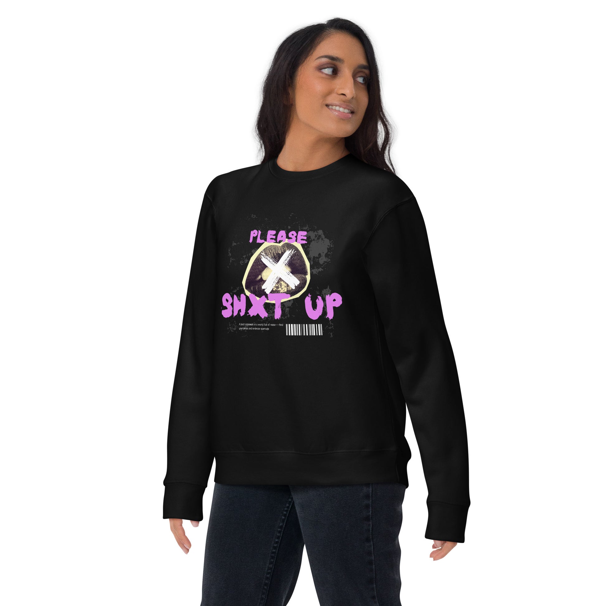 Please Shxt Up Unisex Fleece Sweatshirt - FLAKOUT