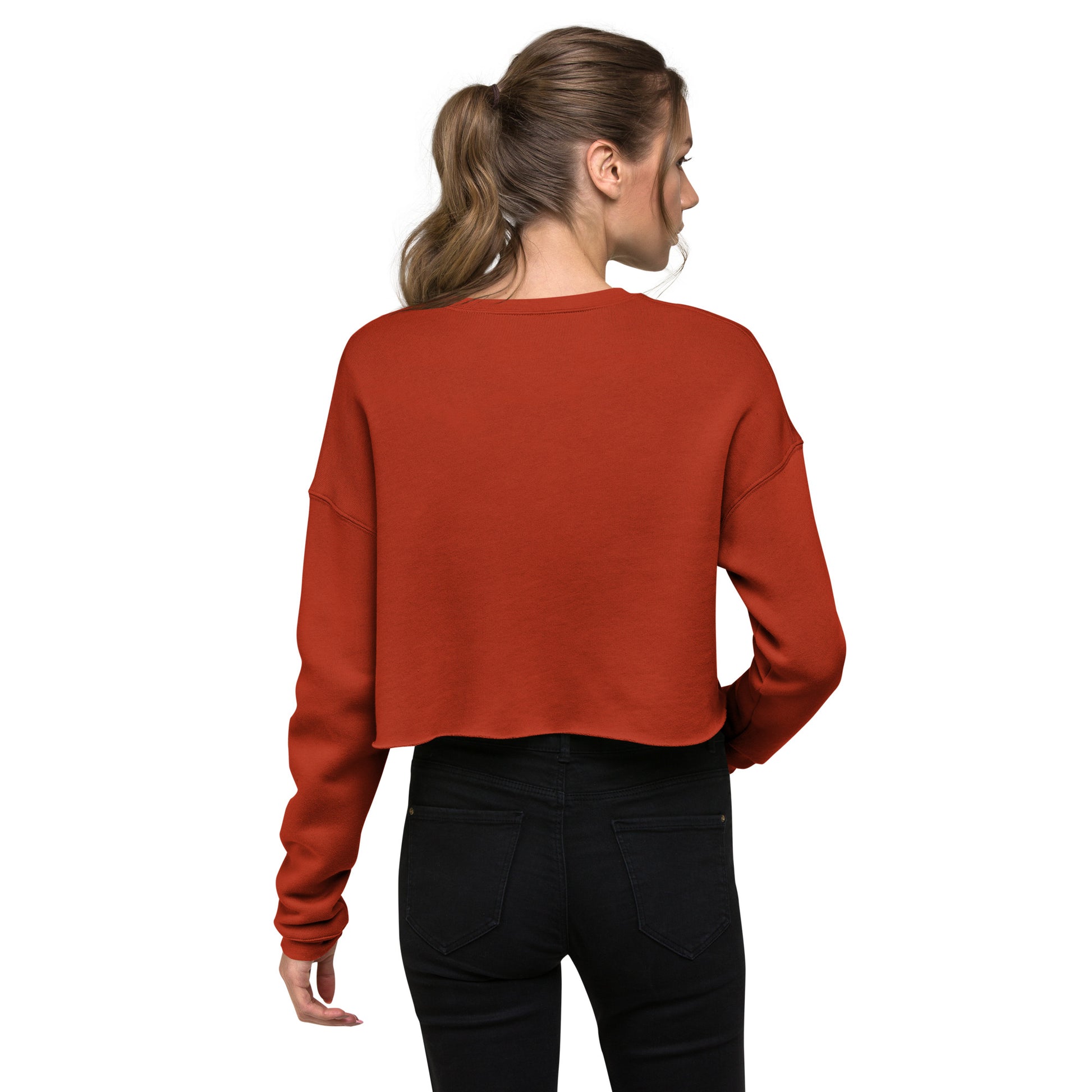 Fly High Voyager Women's Crop Sweatshirt - Brick - FLAKOUT