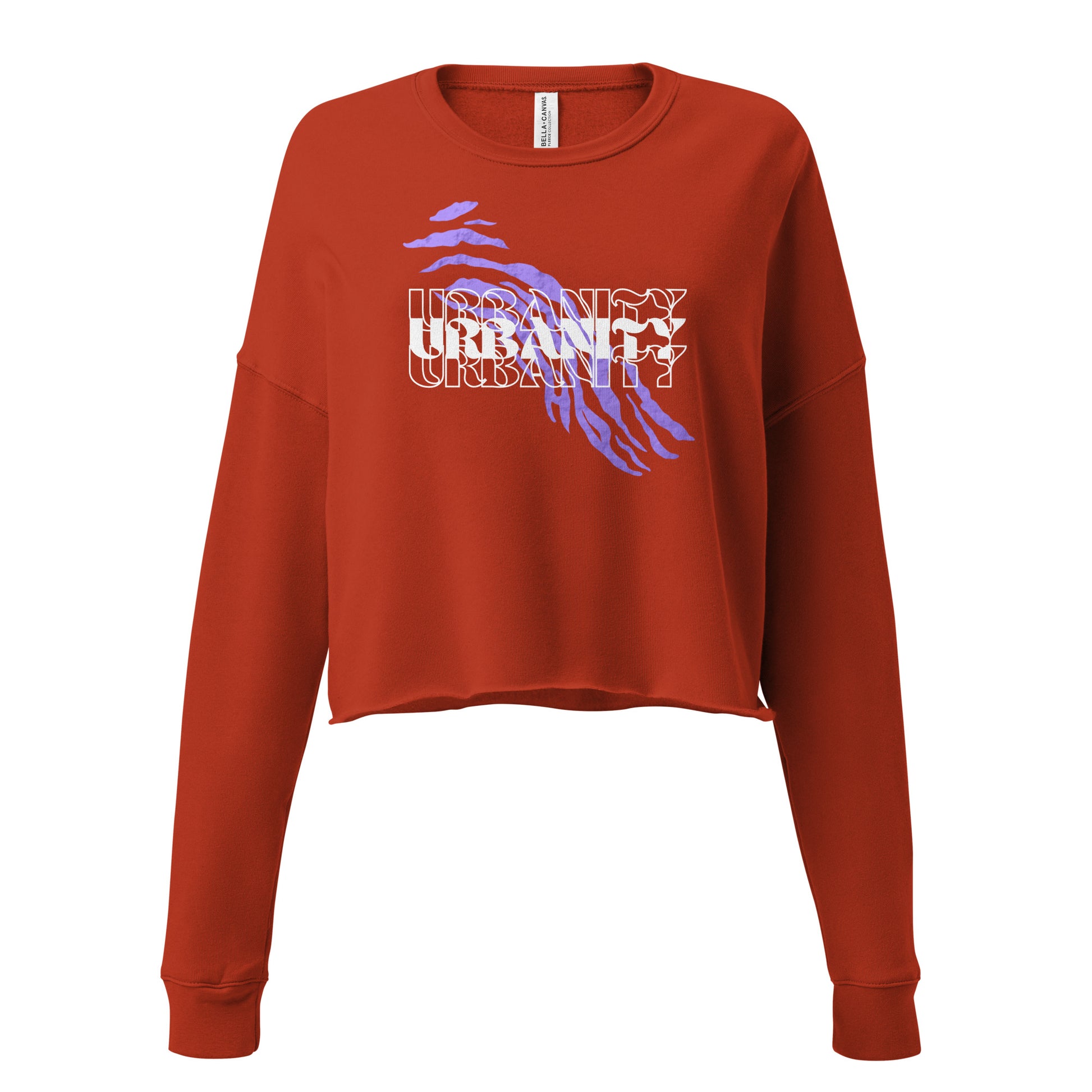 Streetwise Urbanity Women's Crop Sweatshirt - Brick - FLAKOUT