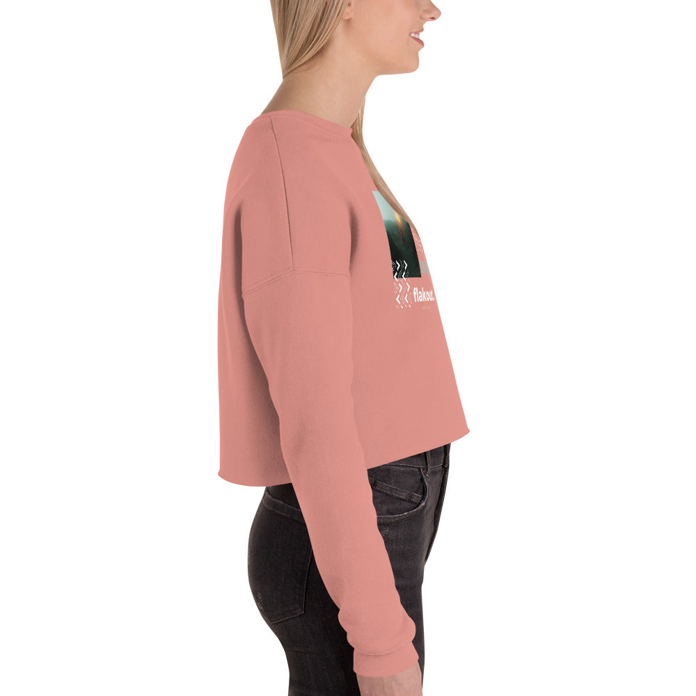 Fly High Voyager Women's Crop Sweatshirt - Mauve - FLAKOUT