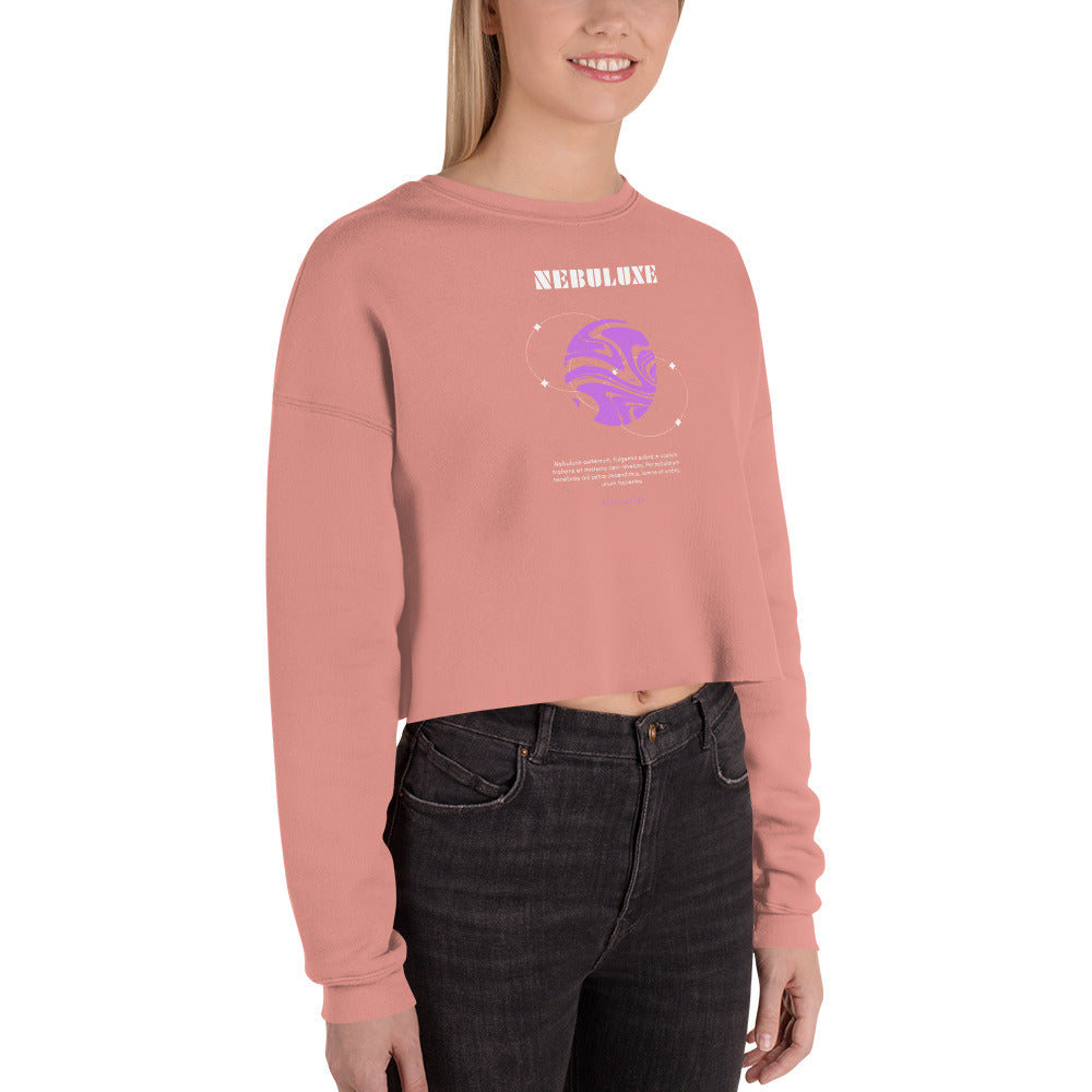 Nebuluxe Brilliance Women's Crop Sweatshirt - Mauve - FLAKOUT