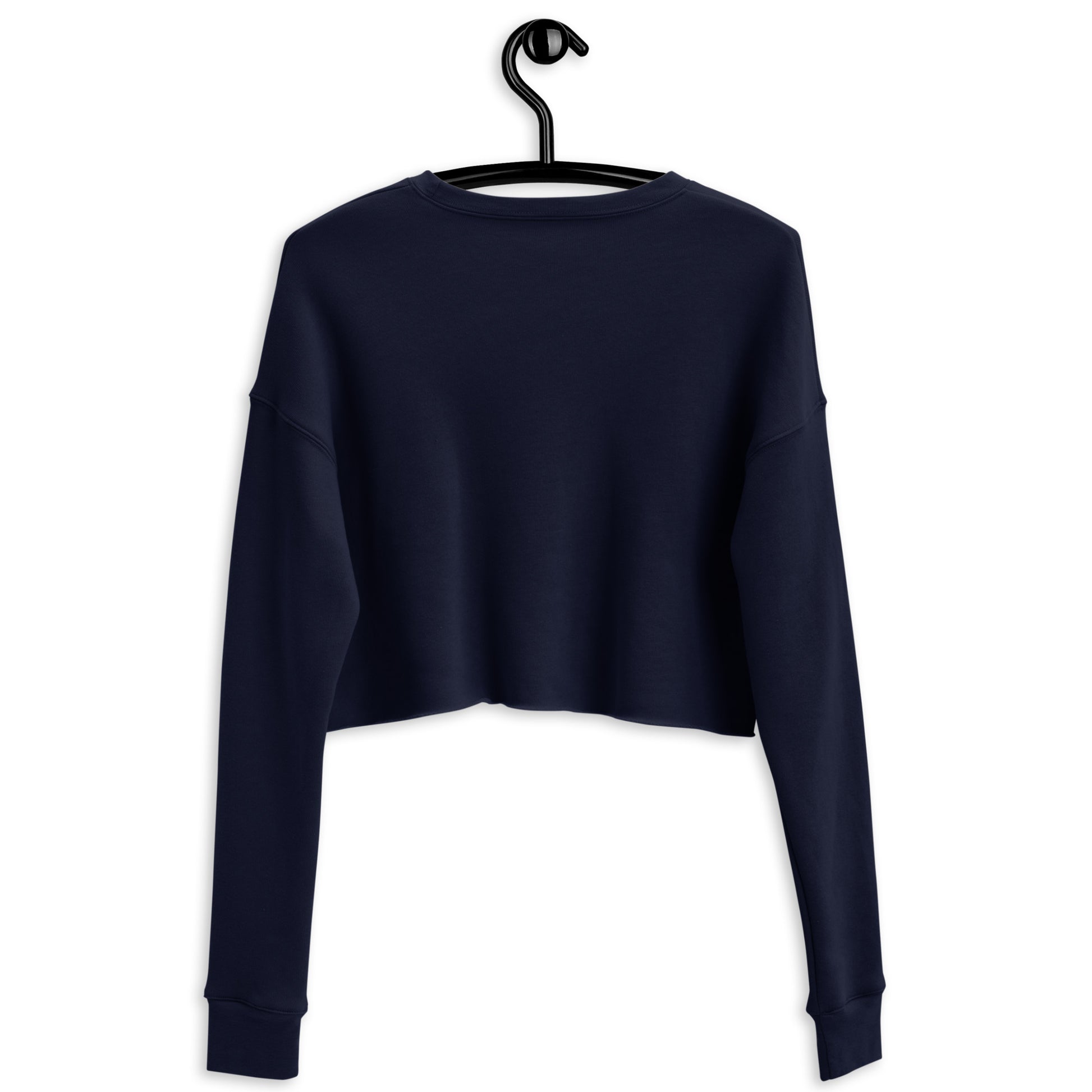 Vivid Existence Live Your Life Women's Crop Sweatshirt - Navy - FLAKOUT