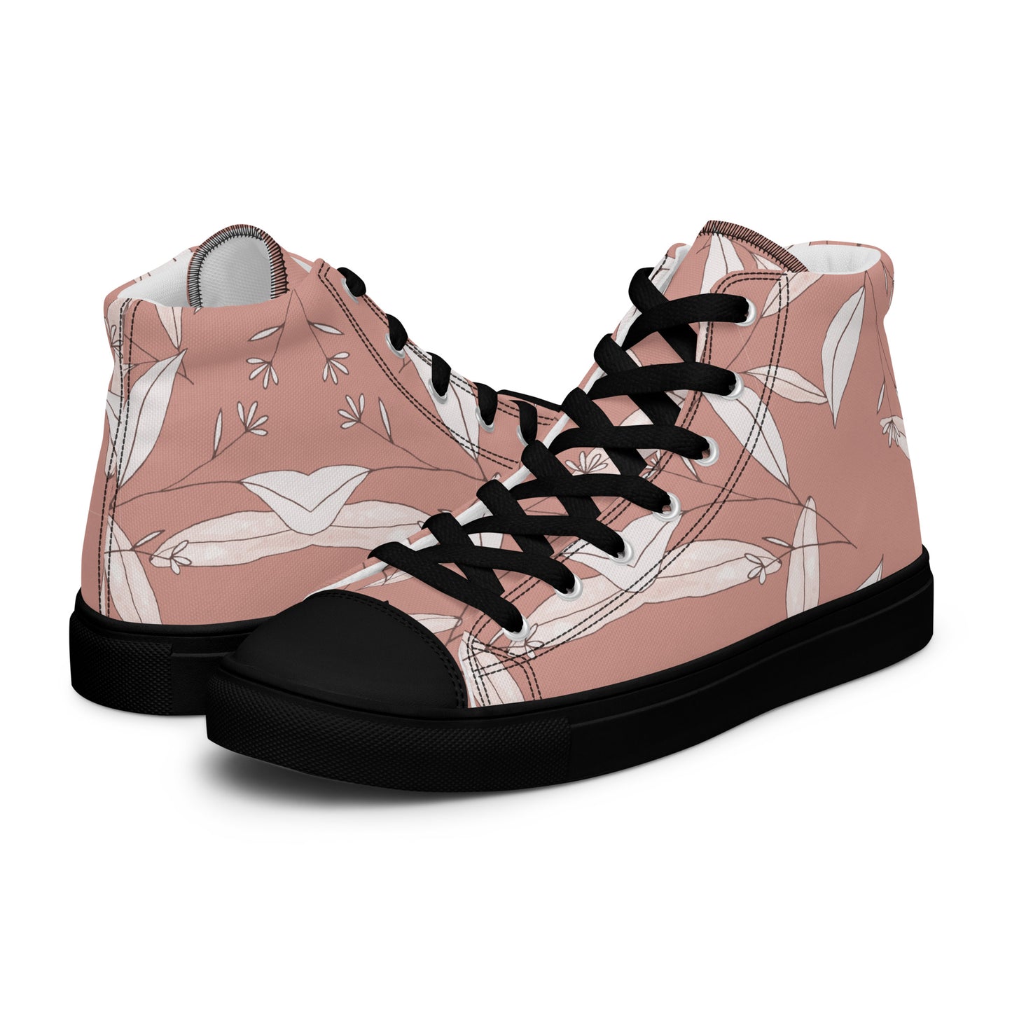 Feathered Finesse Women's High Top Canvas Shoes - FLAKOUT