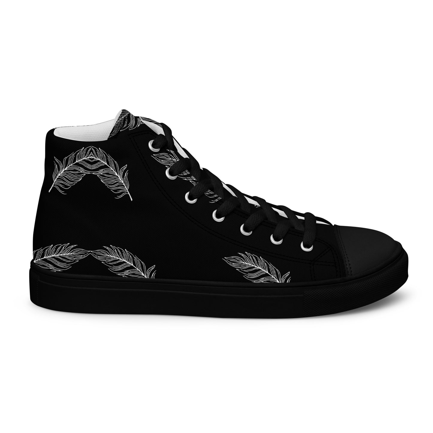 Ethereal Plumes Women's High Top Canvas Shoes - FLAKOUT