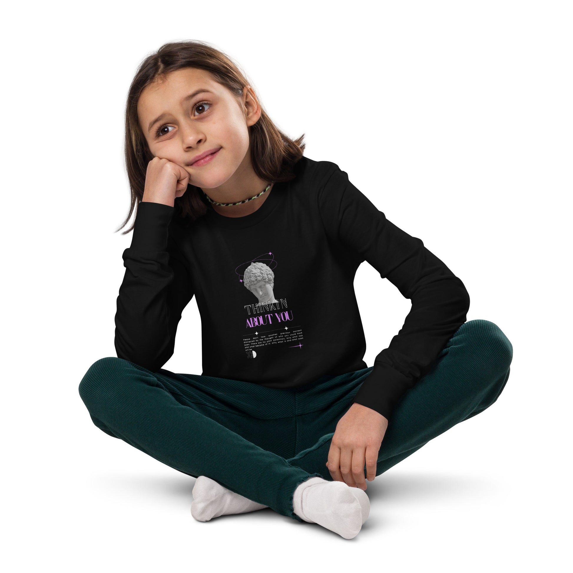 Mindfully Thinki'n About You Kid's Long Sleeve Shirt - FLAKOUT