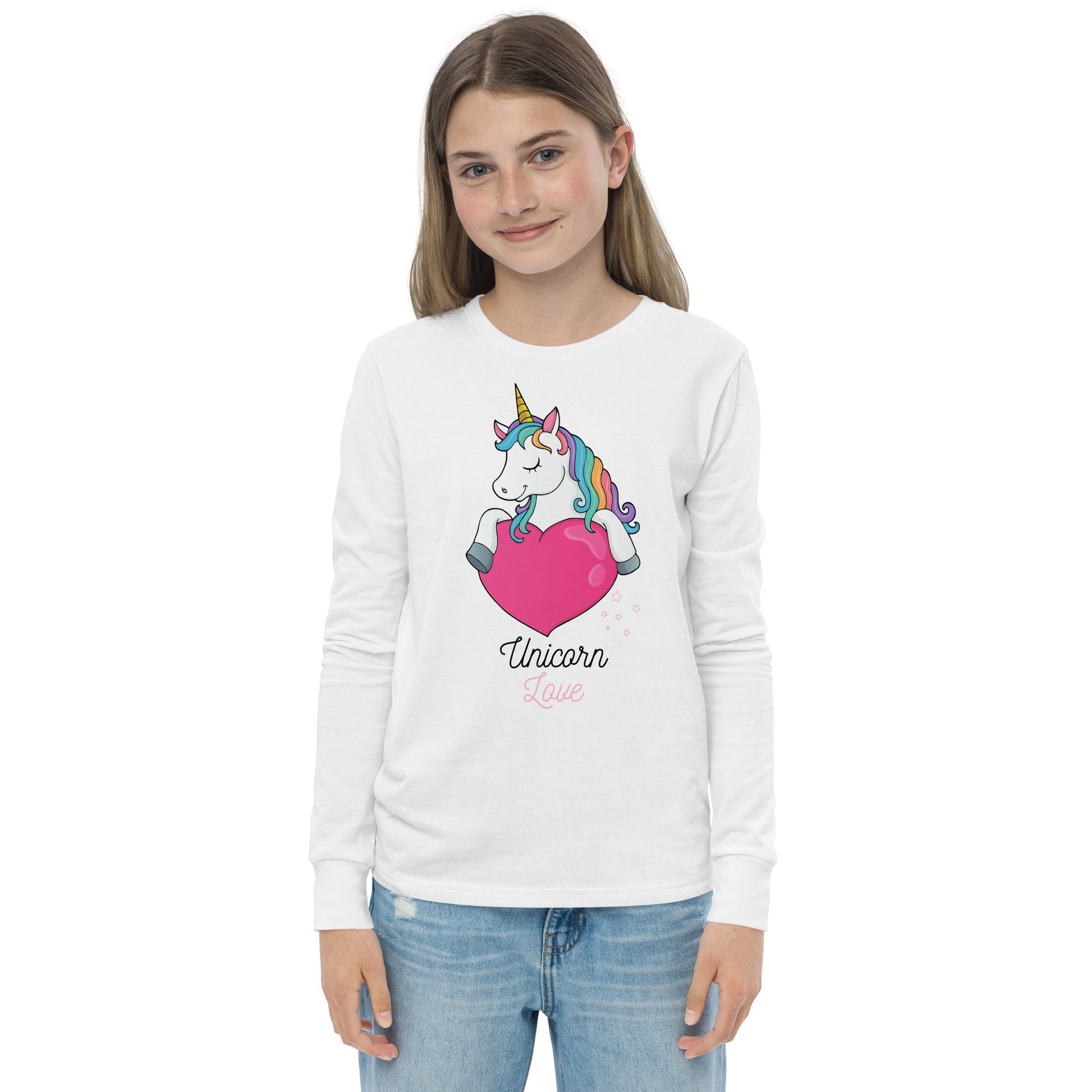 Unicorn Love Girl's Long Sleeve Tee - FLAKOUT